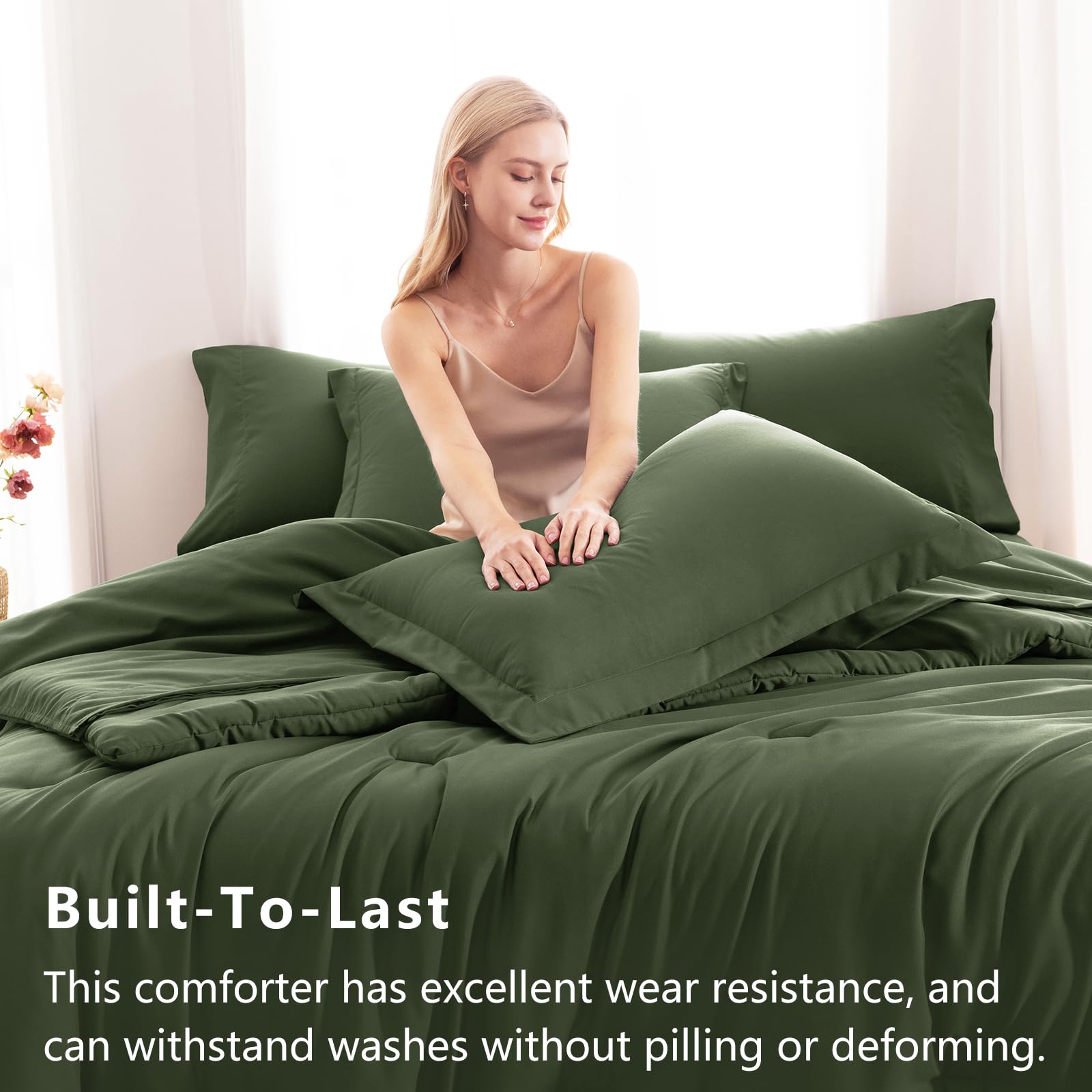 CozyLux comforter stitching detail showing durable quilting