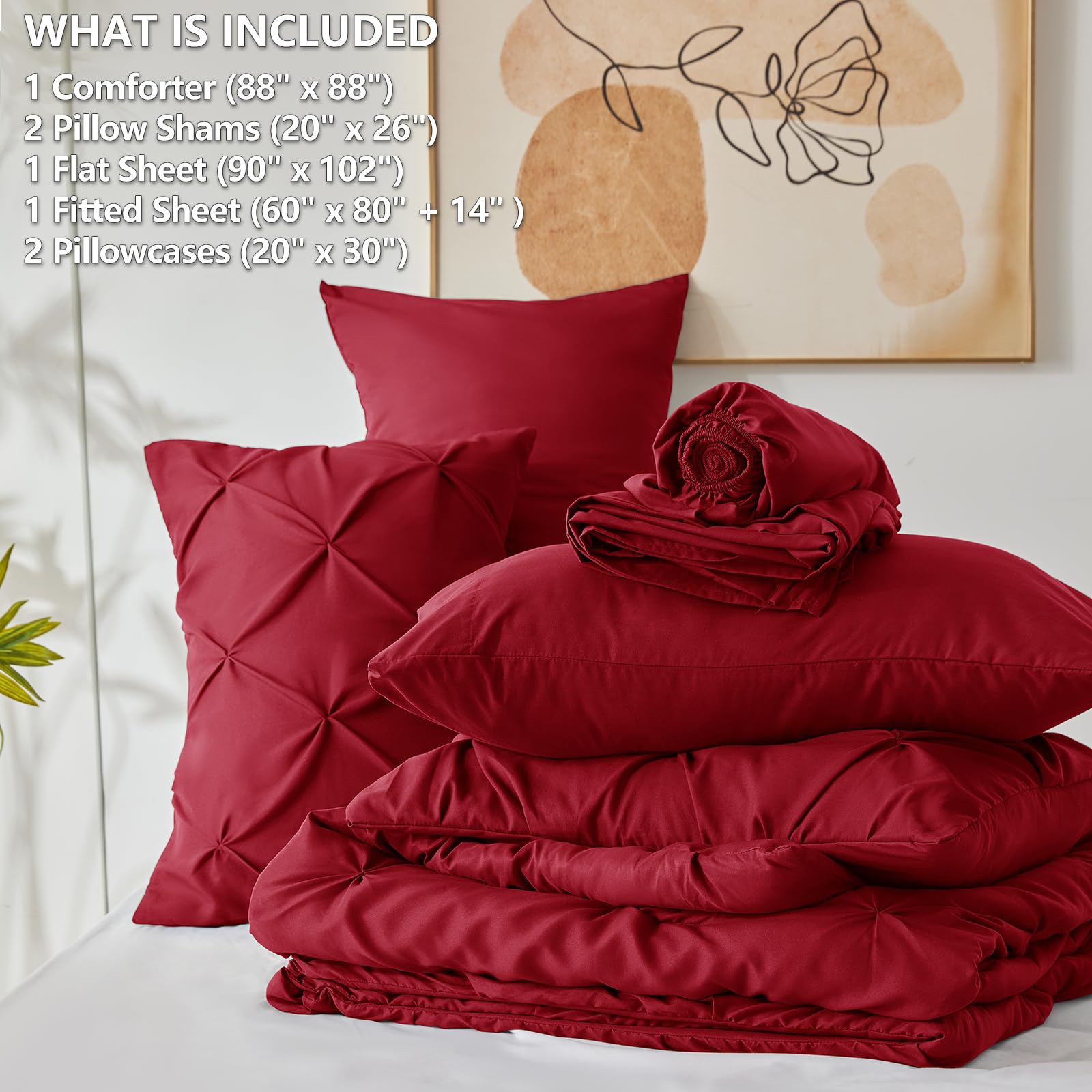 CozyLux dark red color creates a warm, inviting bedroom vibe.