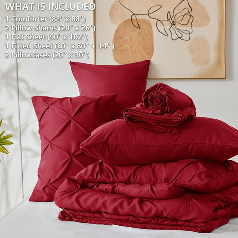 CozyLux dark red color creates a warm, inviting bedroom vibe.