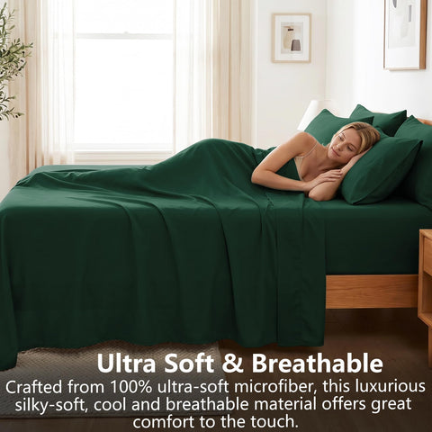 CozyLux deep-pocket 21-inches mattress fit demonstrates secure pocket.