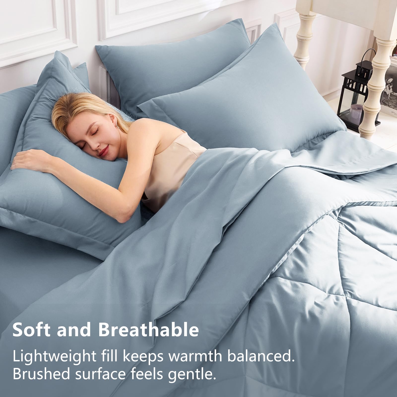 CozyLux deep-pocket fitted sheet secures a 14-inch depth mattress.