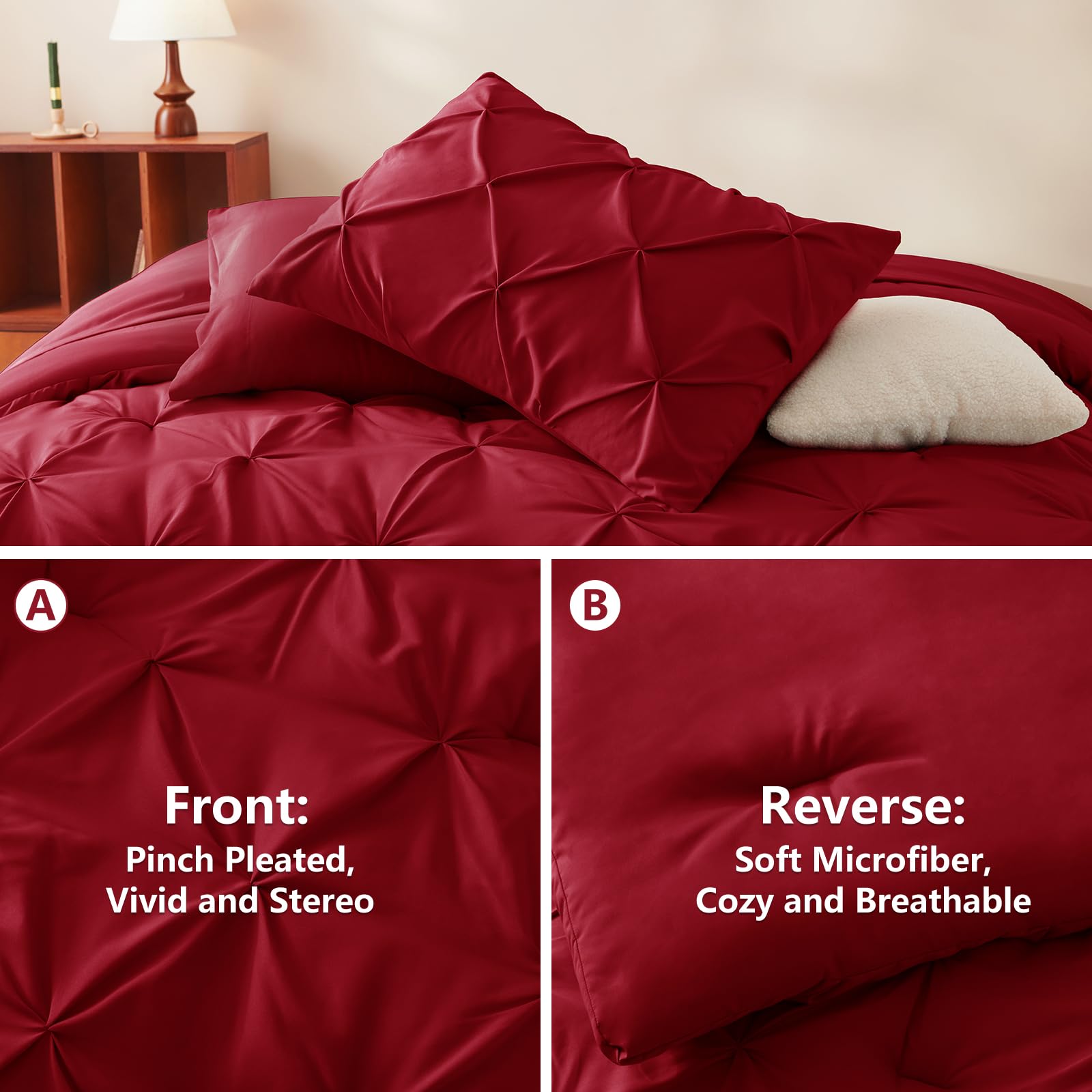 CozyLux deep-pocket fitted sheet accommodates mattresses up to 14 inches.