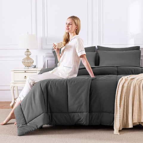 CozyLux all-season bedding with microfiber softness and durable stitching.
