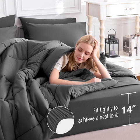 CozyLux fitted sheet with a 14-inch pocket for a snug fit.