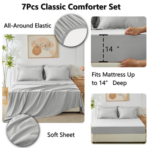 CozyLux fitted sheet 54x75 inches with a 14-inch pocket fits deep mattresses.