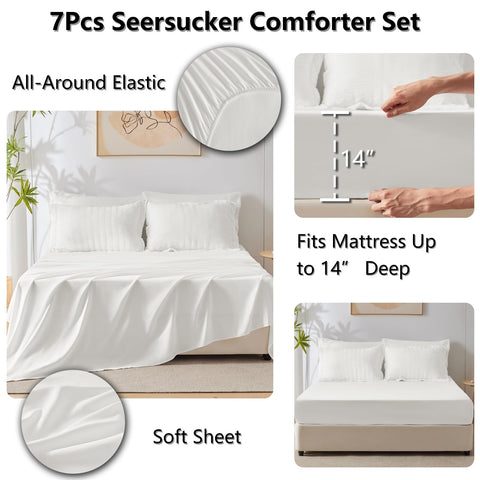 CozyLux fitted sheet deep pocket up to 14 inches for secure sleep