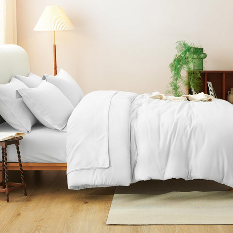 CozyLux flat sheet draped neatly over a bed with crisp lines.