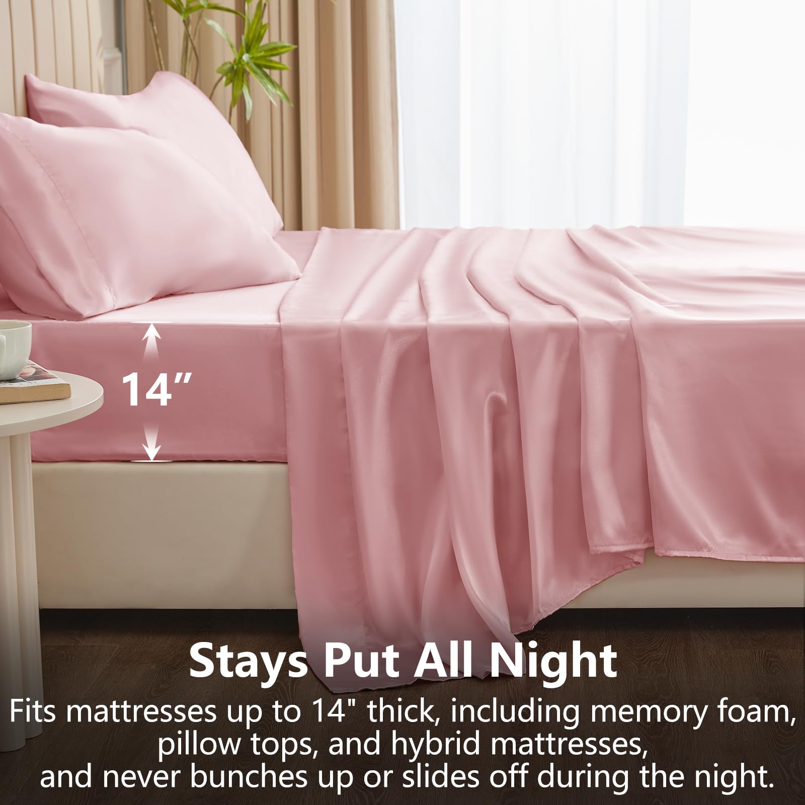 CozyLux flat sheet draped for a sleek, hotel-like bed finish