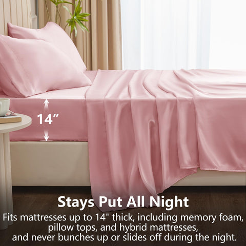 CozyLux flat sheet draped for a sleek, hotel-like bed finish