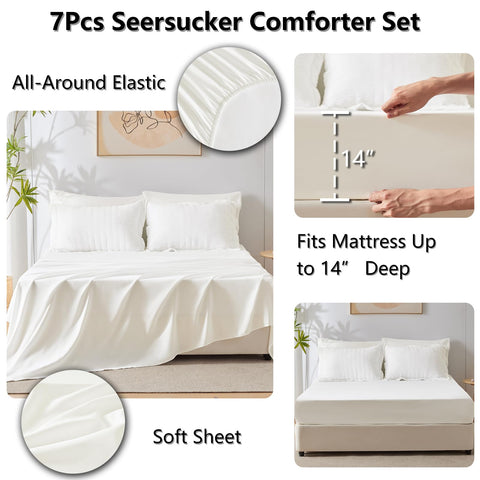 CozyLux flat sheet ivory 81x96 for roomy, comfortable bed coverage.