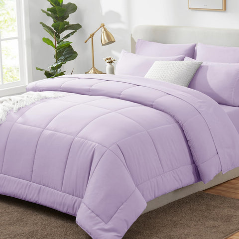 CozyLux full-size lavender bed-in-a-bag demonstrates all-season softness