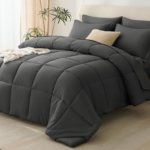 CozyLux full-size comforter set shows box stitching for lasting elegance