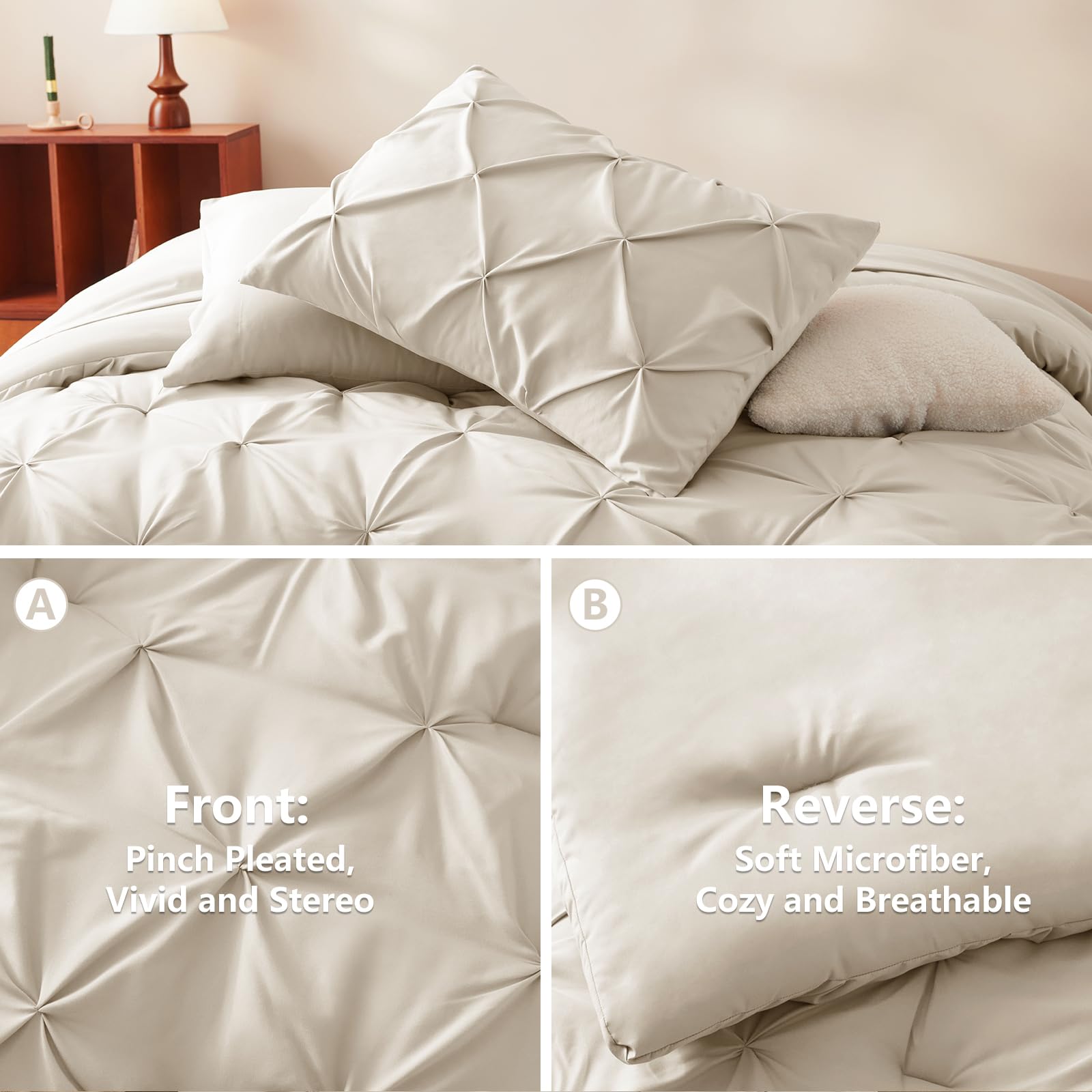 CozyLux elastic deep-pocket sheet fits up to 14 inches for secure nights.