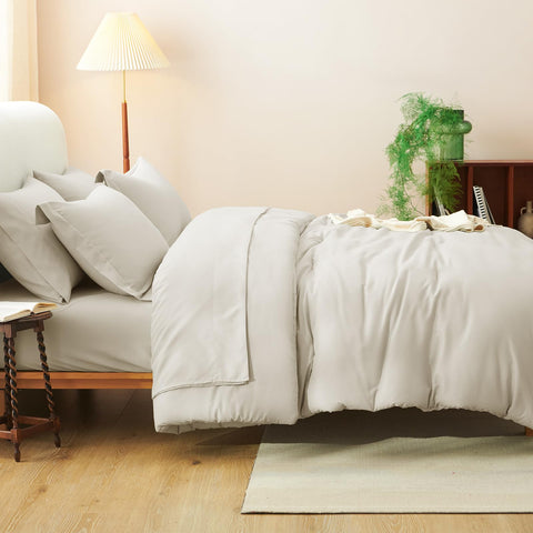 CozyLux king comforter set beige all season use for year round comfort