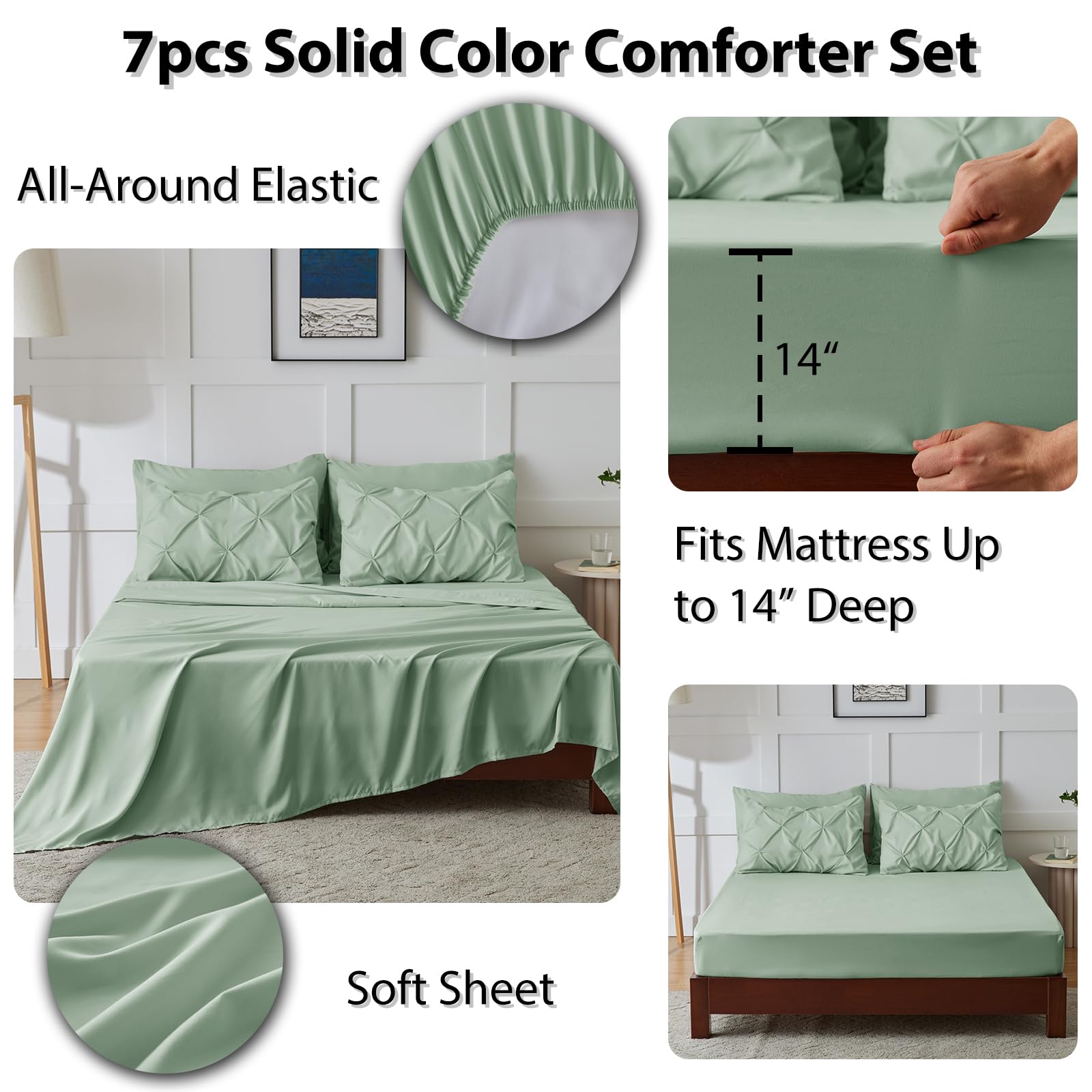 CozyLux pillowcase 20x40 complements the set with soft microfiber