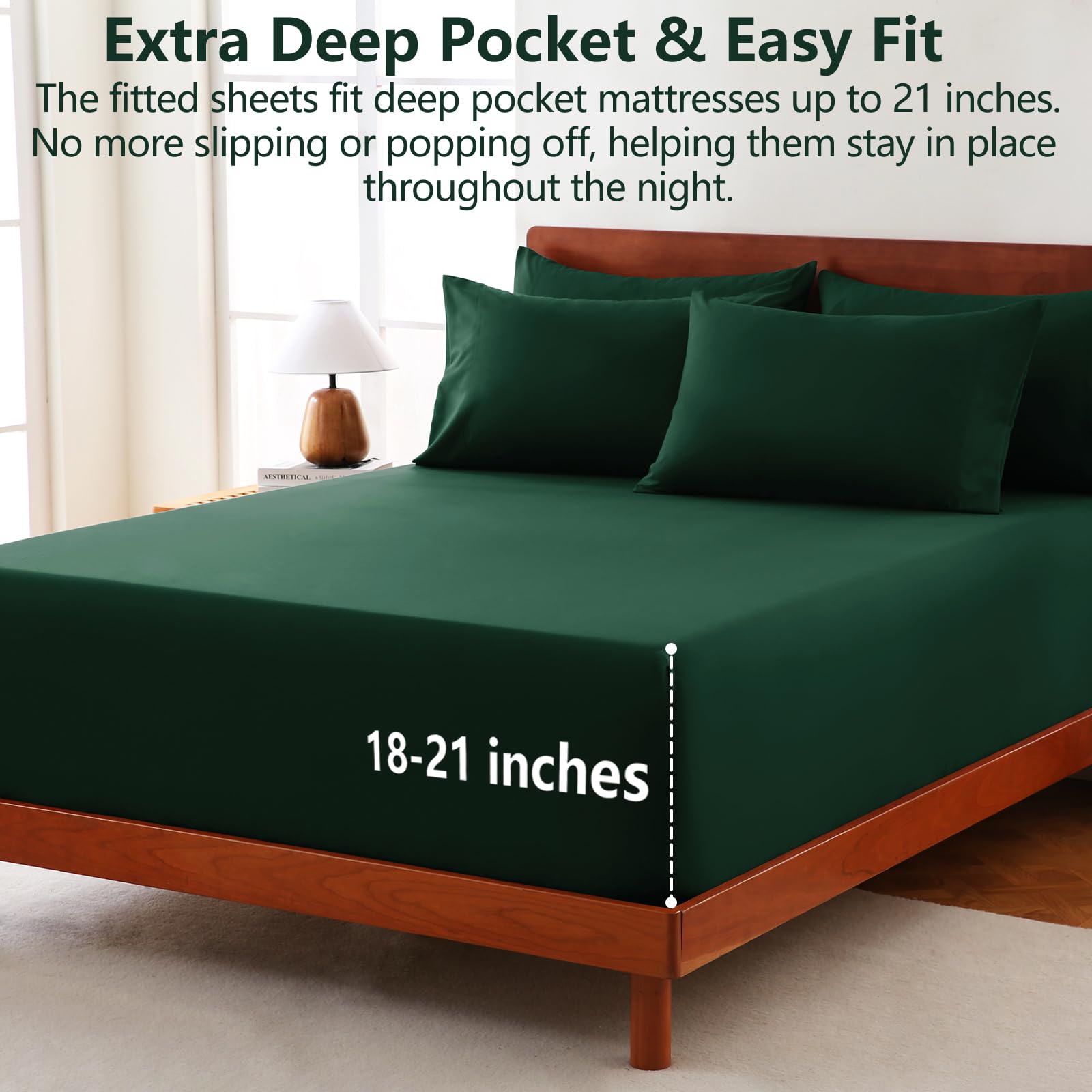 CozyLux king sheet set closeup fabric texture highlighting ultra-soft microfiber.