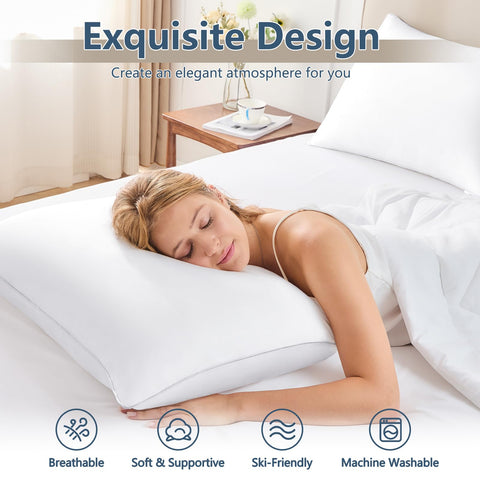 CozyLux king-size pillow in vacuum-sealed bag ready to fluff and elevate sleep.