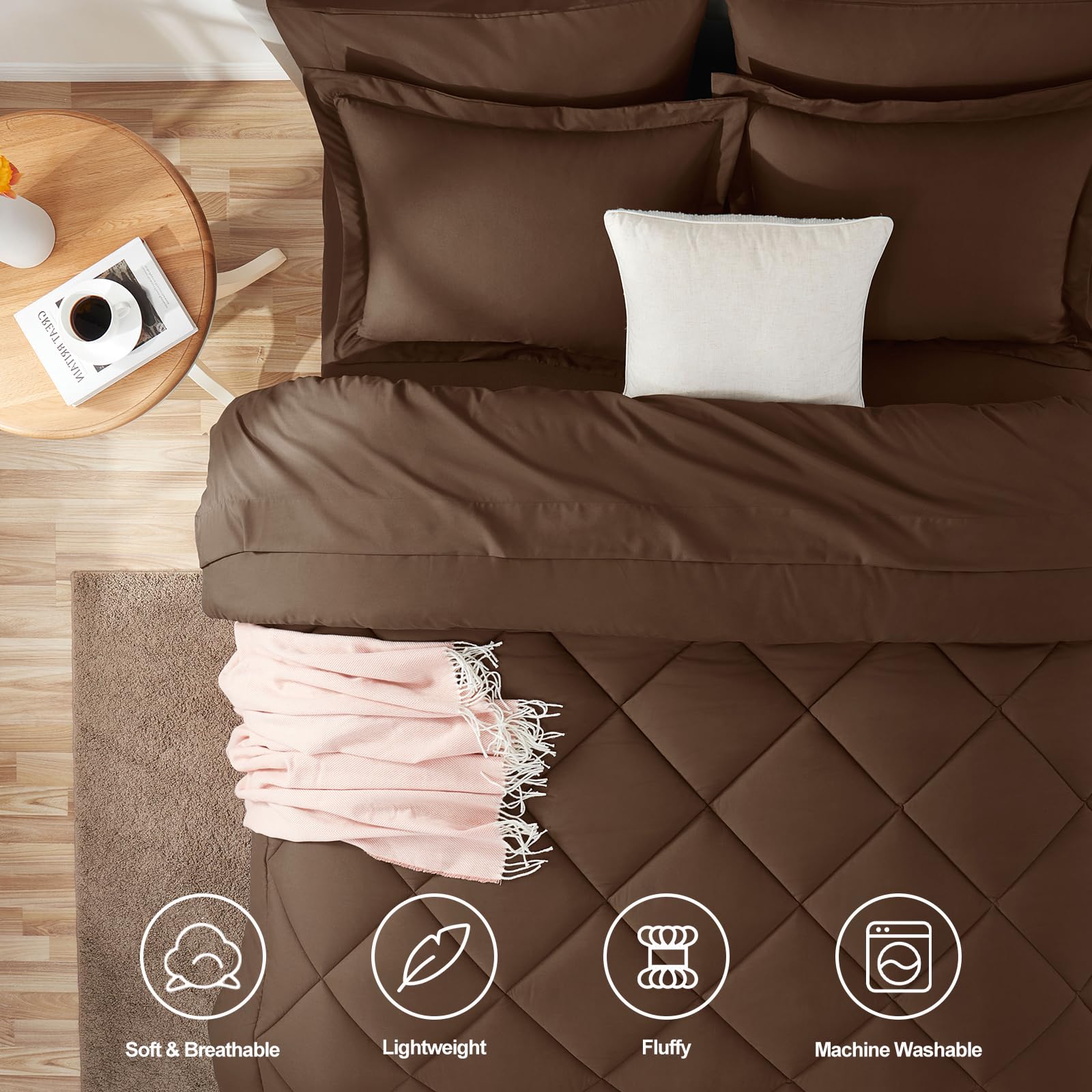 CozyLux fabric close-up reveals breathable microfiber texture for lasting comfort.