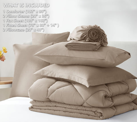 CozyLux khaki pillowcases with crisp edge stitching and soft feel.