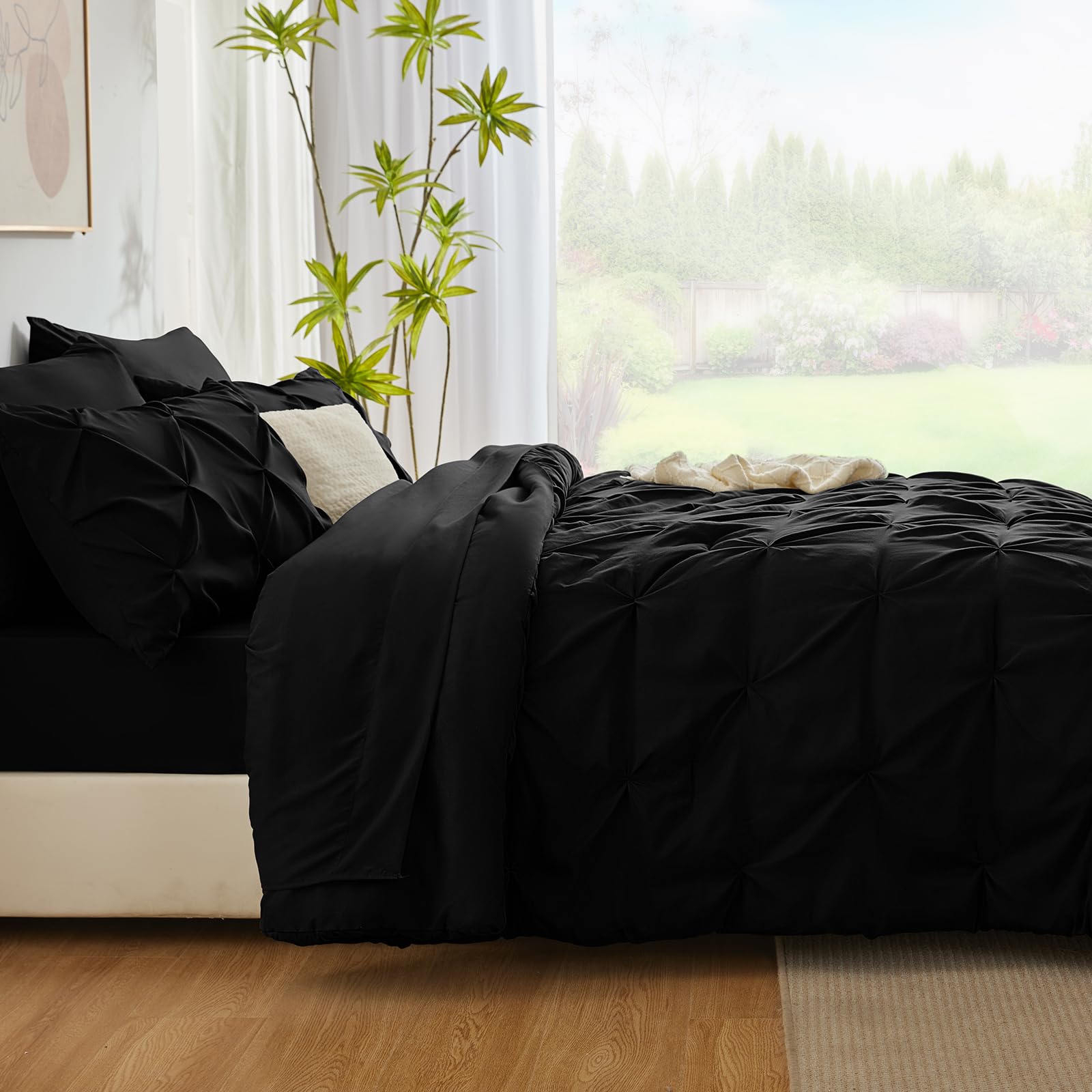 CozyLux machine-washable bedding makes weekly refreshes effortless.