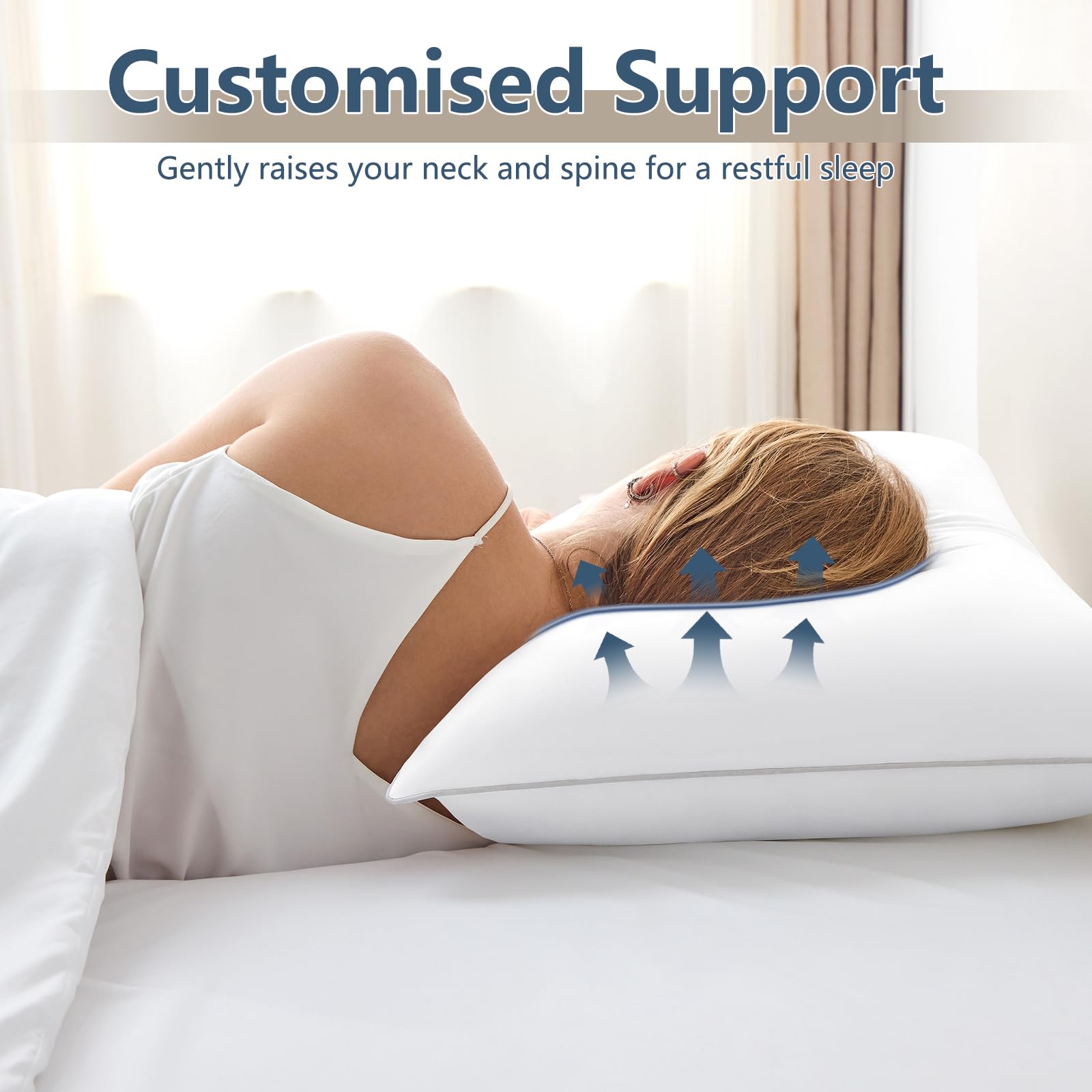 CozyLux machine-washable pillow care for easy cleaning