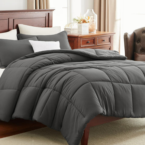 Machine-washable CozyLux bedding, emphasizing easy care and long-lasting softness.