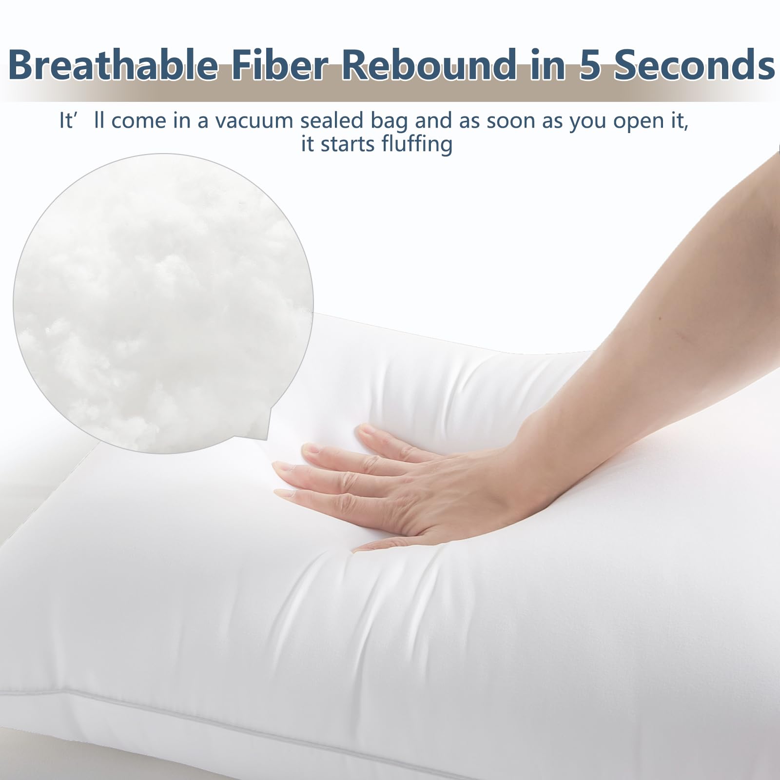 CozyLux pillow with microfiber cover for breathable skin-friendly comfort