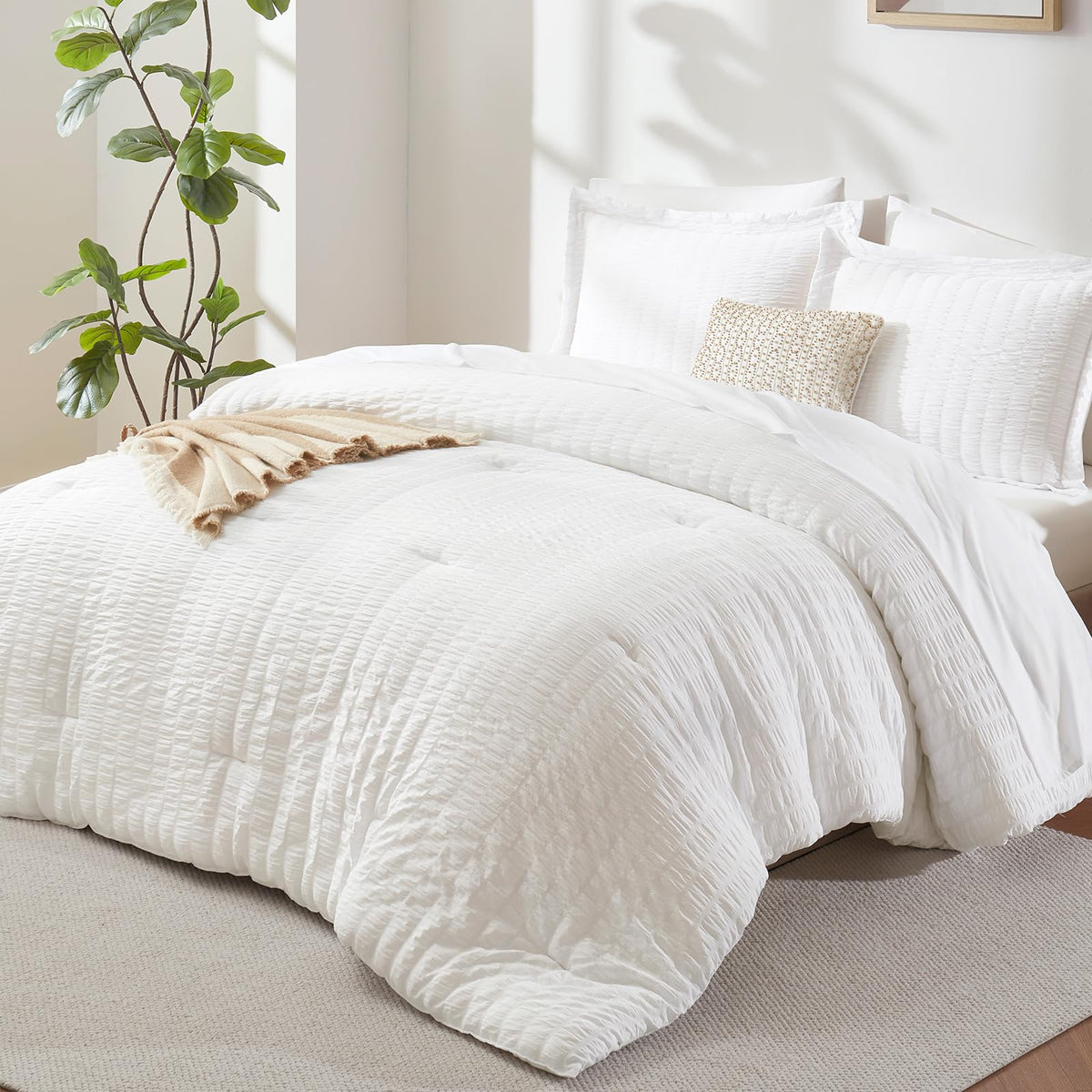 CozyLux oversized king comforter set front view shows plush warmth and style