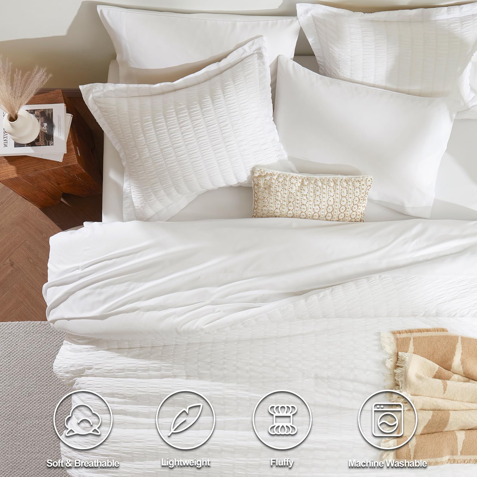 CozyLux packaging in vacuum bag highlights easy storage and shipping