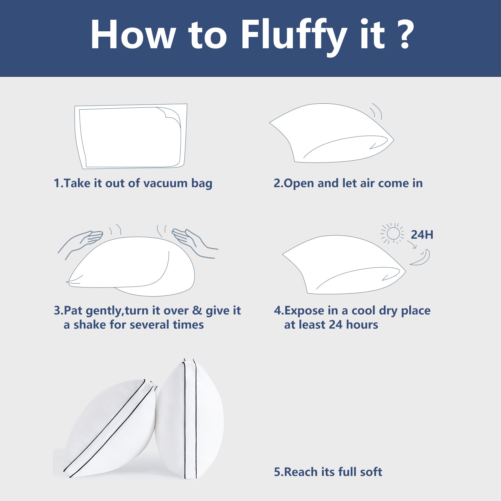 CozyLux Pillow: machine washable for easy year-round care.