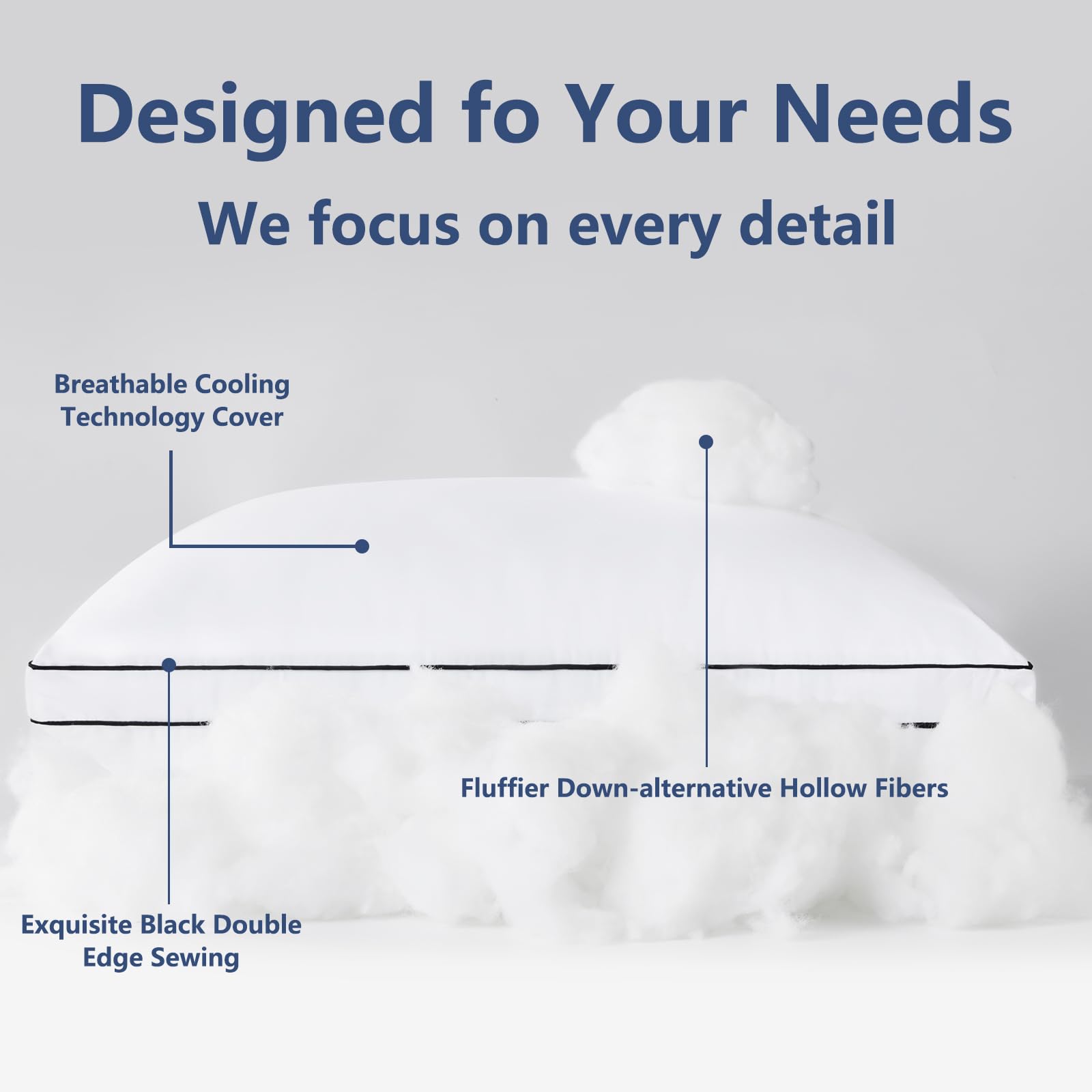 CozyLux Pillow: OEKO-TEX certified safety for peace of mind.