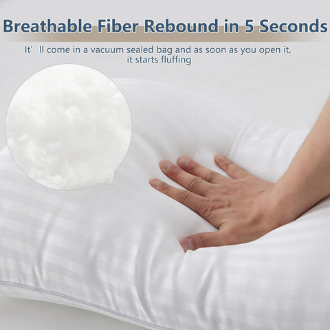 CozyLux queen 18x28 pillow fits standard cases.
