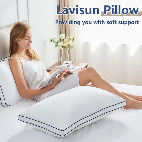 CozyLux Pillow: soft plush cover adds luxurious sleeping experience.