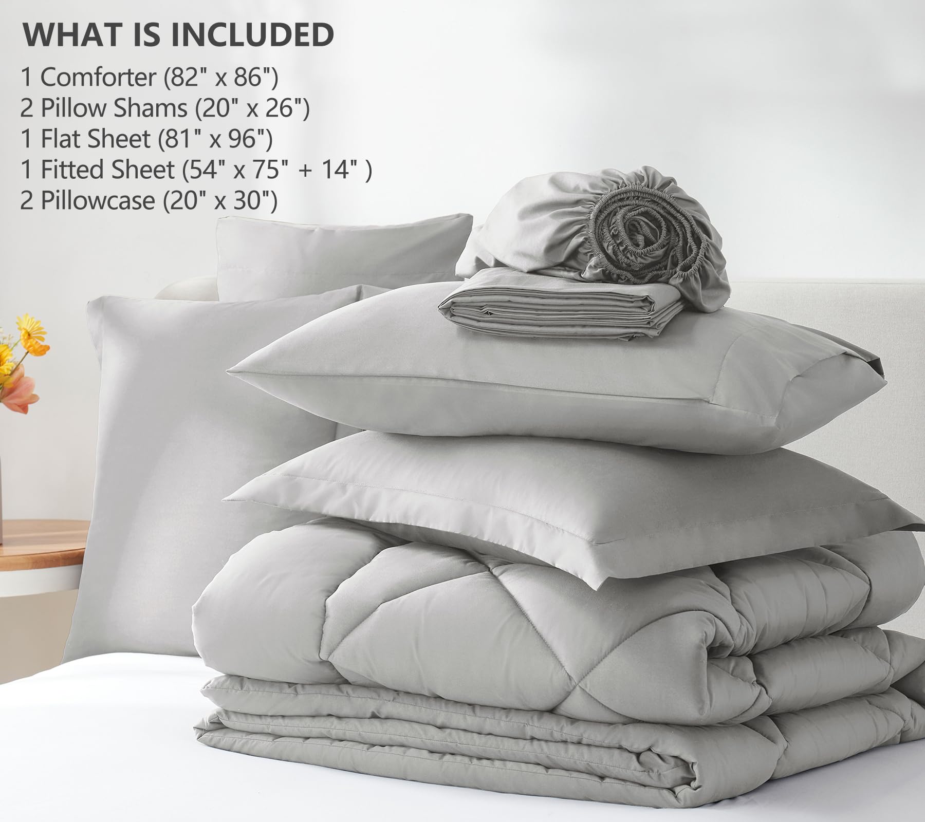CozyLux pillow shams 20x26 inches add a coordinated, hotel-like finish.