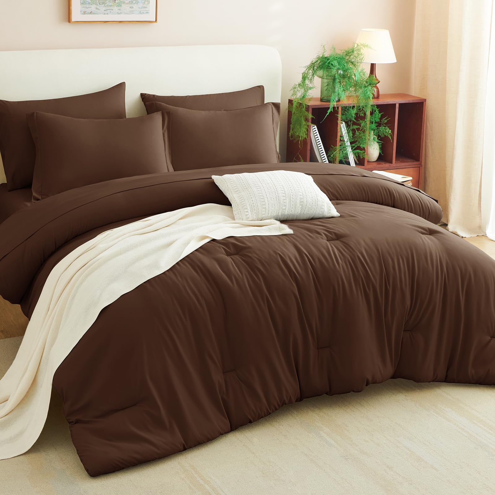 CozyLux pillow shams pair with the comforter for a coordinated bed.