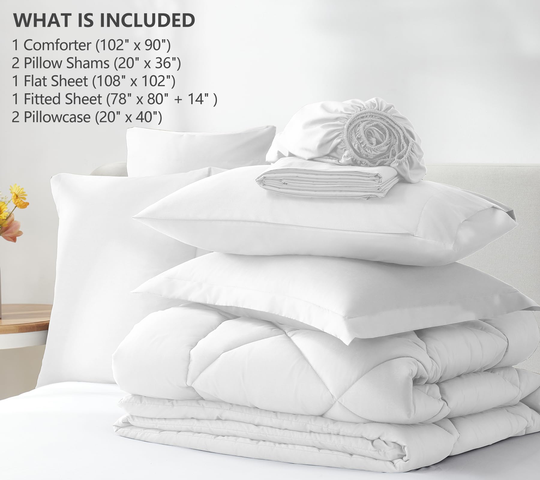 CozyLux 20x40 inch pillowcase included in the set