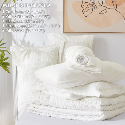 CozyLux ivory pillowcase 20x30 provides soft, easy care protection.