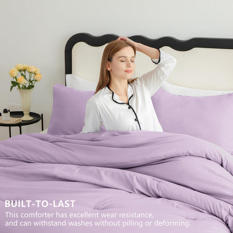 CozyLux pillowcases 20x26 with coordinated lavender shade and neat edges.