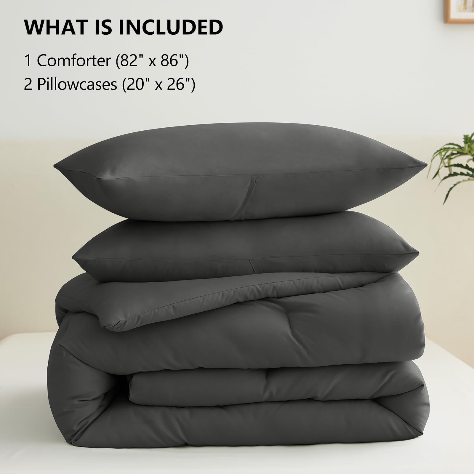 CozyLux pillowcase pair included with neat edges for smooth nightly pillow comfort