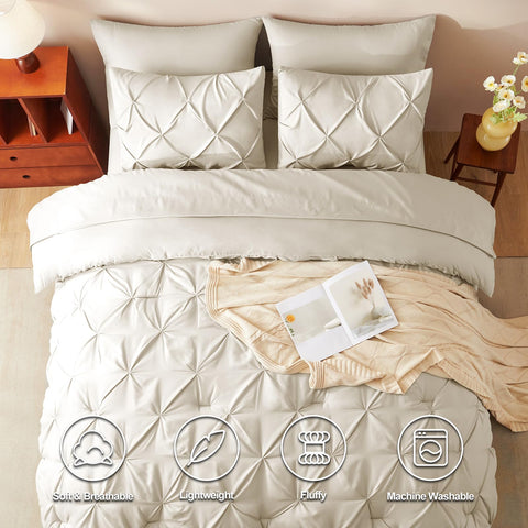 CozyLux pinch-pleat detail reveals refined texture and geometric pattern.