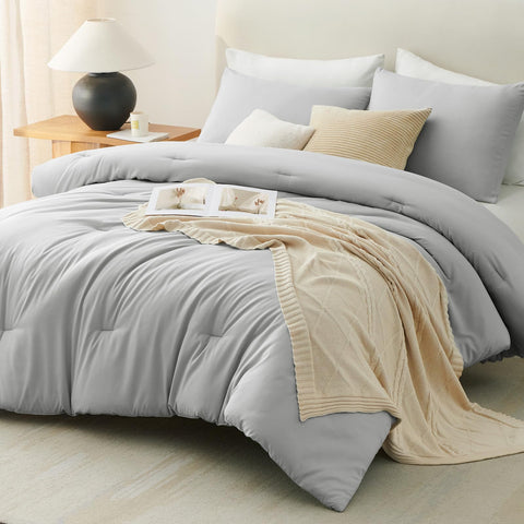 CozyLux Queen Comforter care instructions show gentle washing and low heat drying.