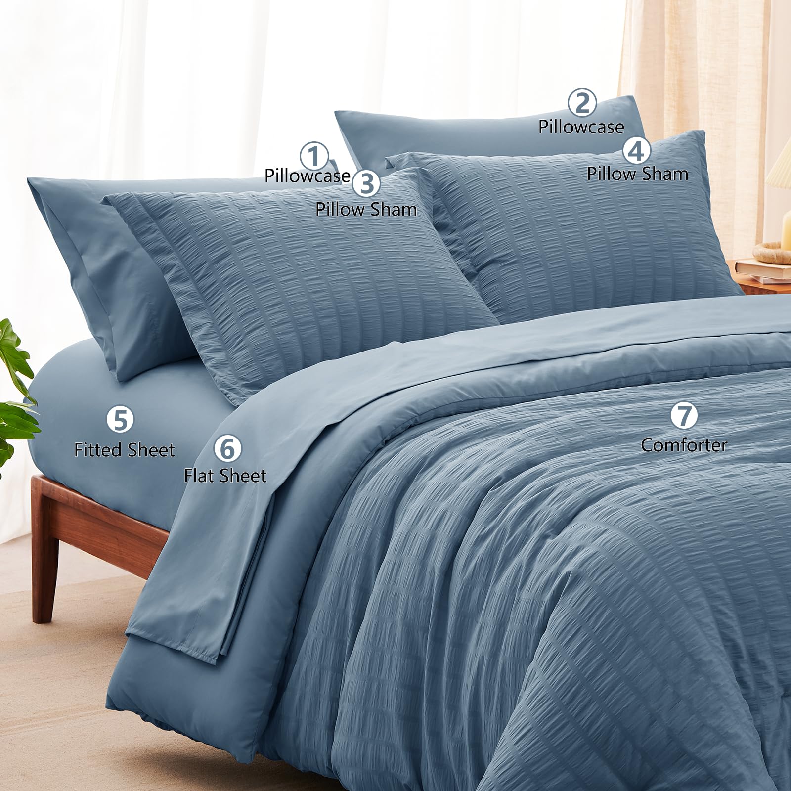 CozyLux bedroom scene featuring the full queen comforter set.