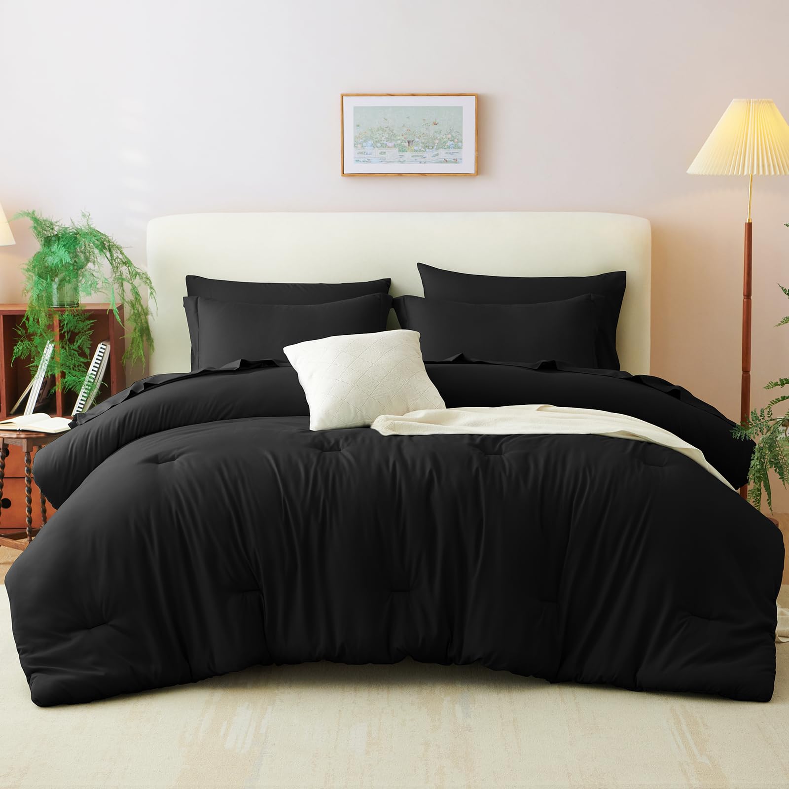 CozyLux queen set in a cozy bedroom setup with versatile boho decor.