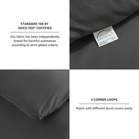 CozyLux queen pillowcases with dark grey set, perfect for daily use