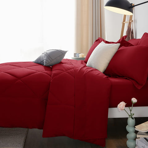 CozyLux overall bedroom scene suggests versatile all-season comfort