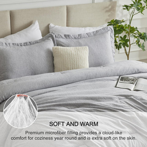 CozyLux Queen Comforter Set with two pillow shams for a coordinated bed.