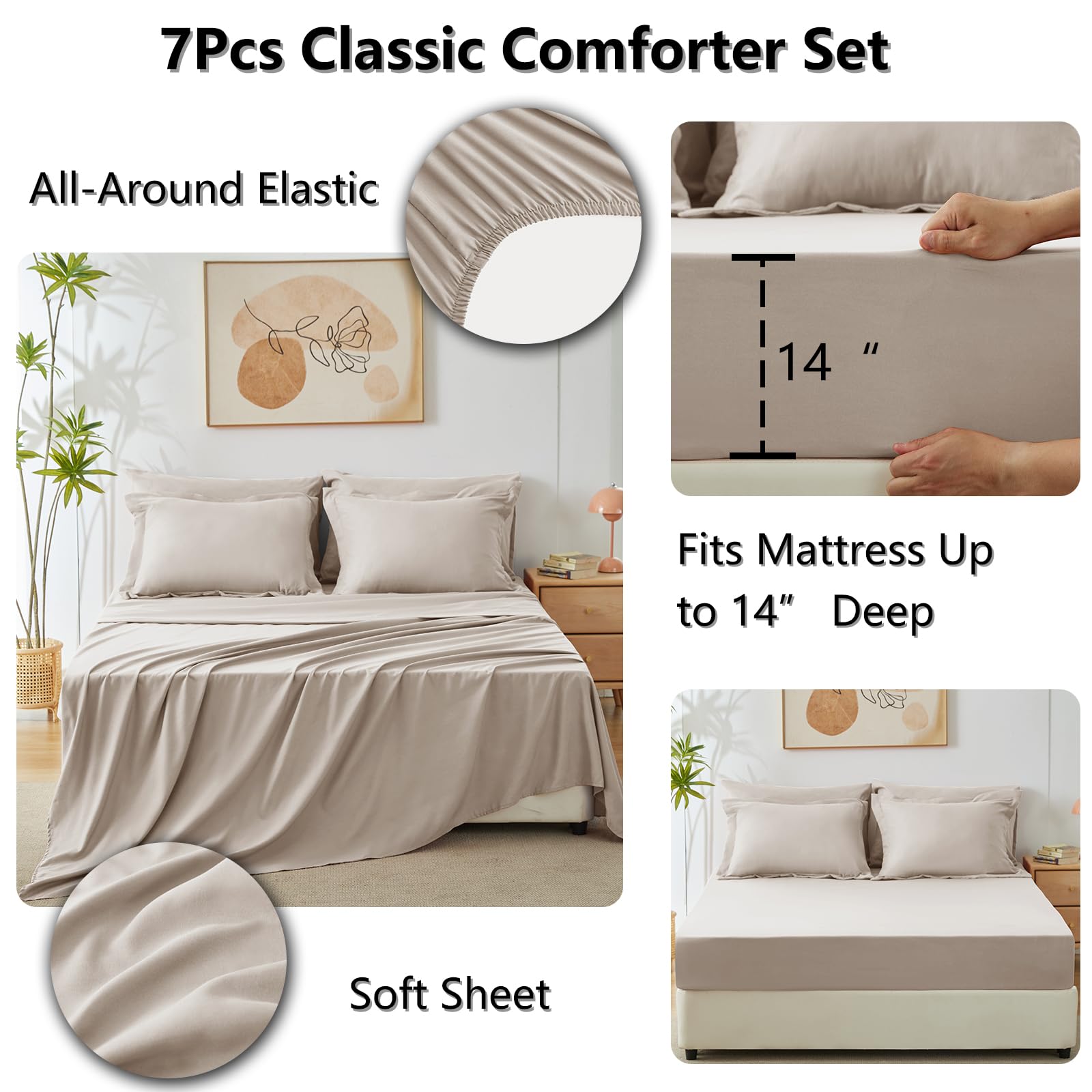 CozyLux pillow shams arranged with the set for a finished look