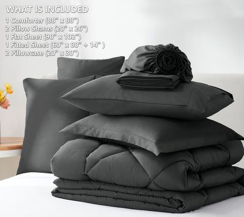 Vacuum-sealed packaging preserves loft for quick fluffing.