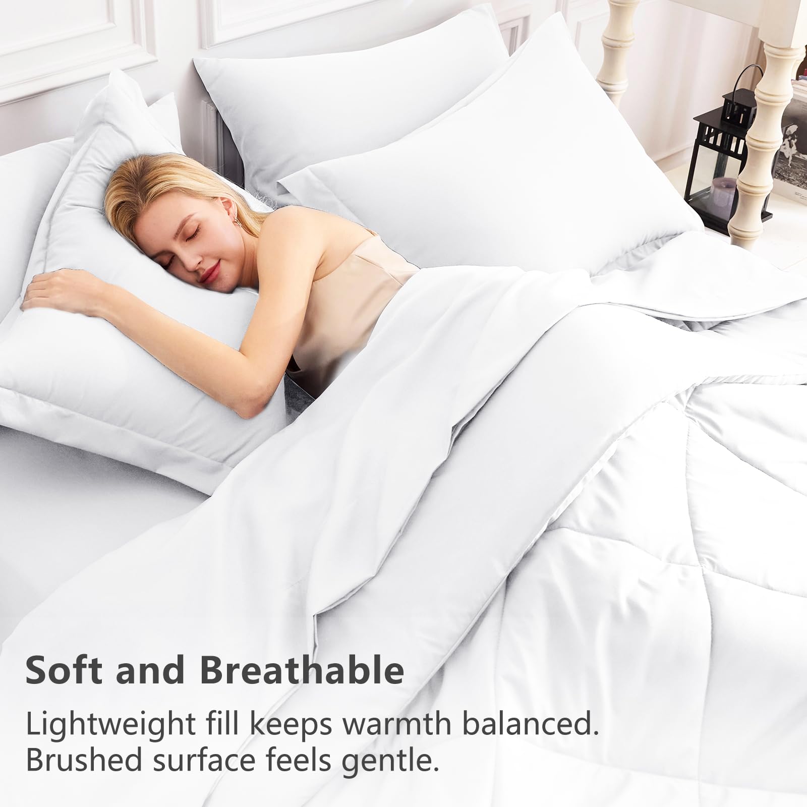 CozyLux Queen flat sheet closeup features smooth microfiber finish for easy care.