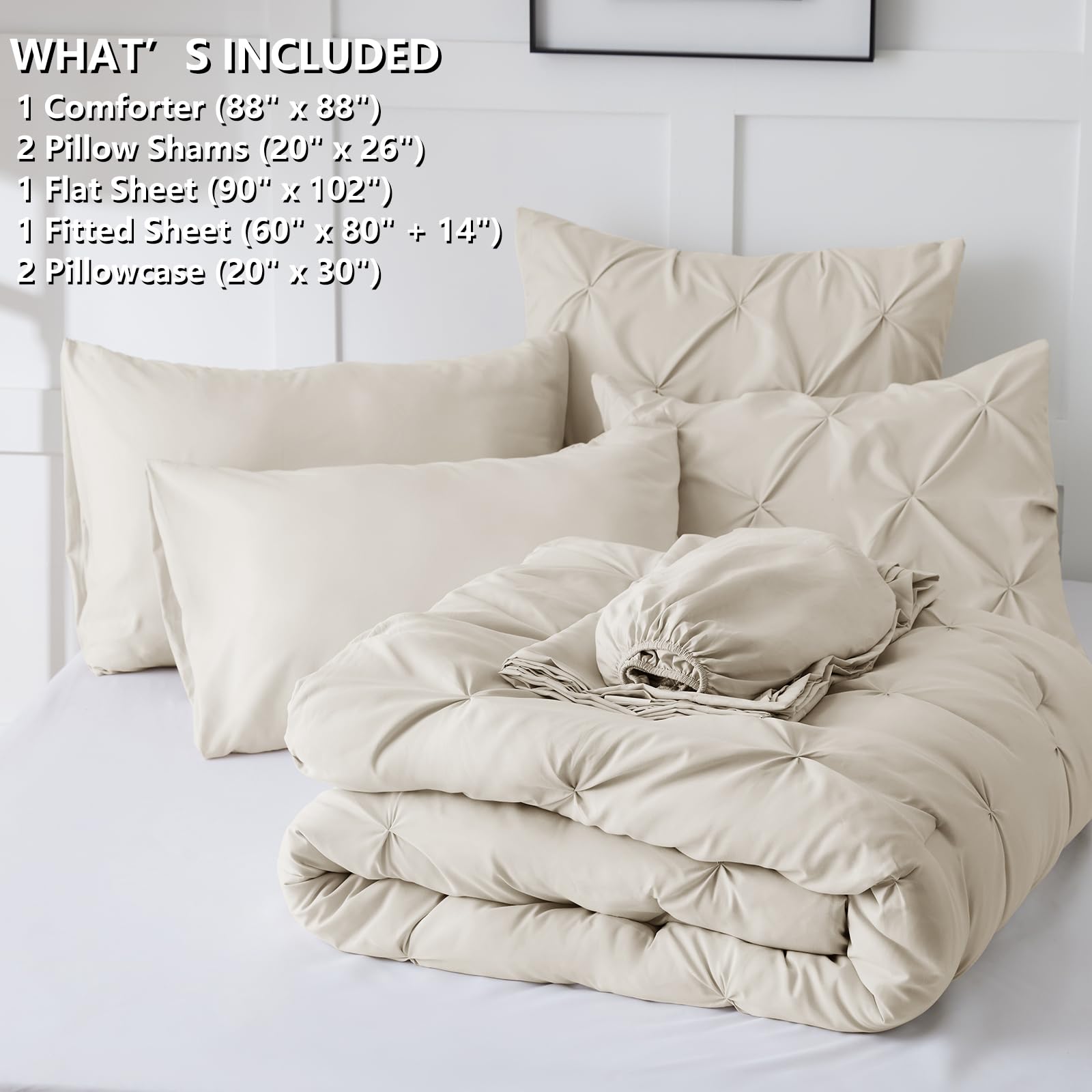 CozyLux queen flat sheet 90x102 for easy bed shaping.